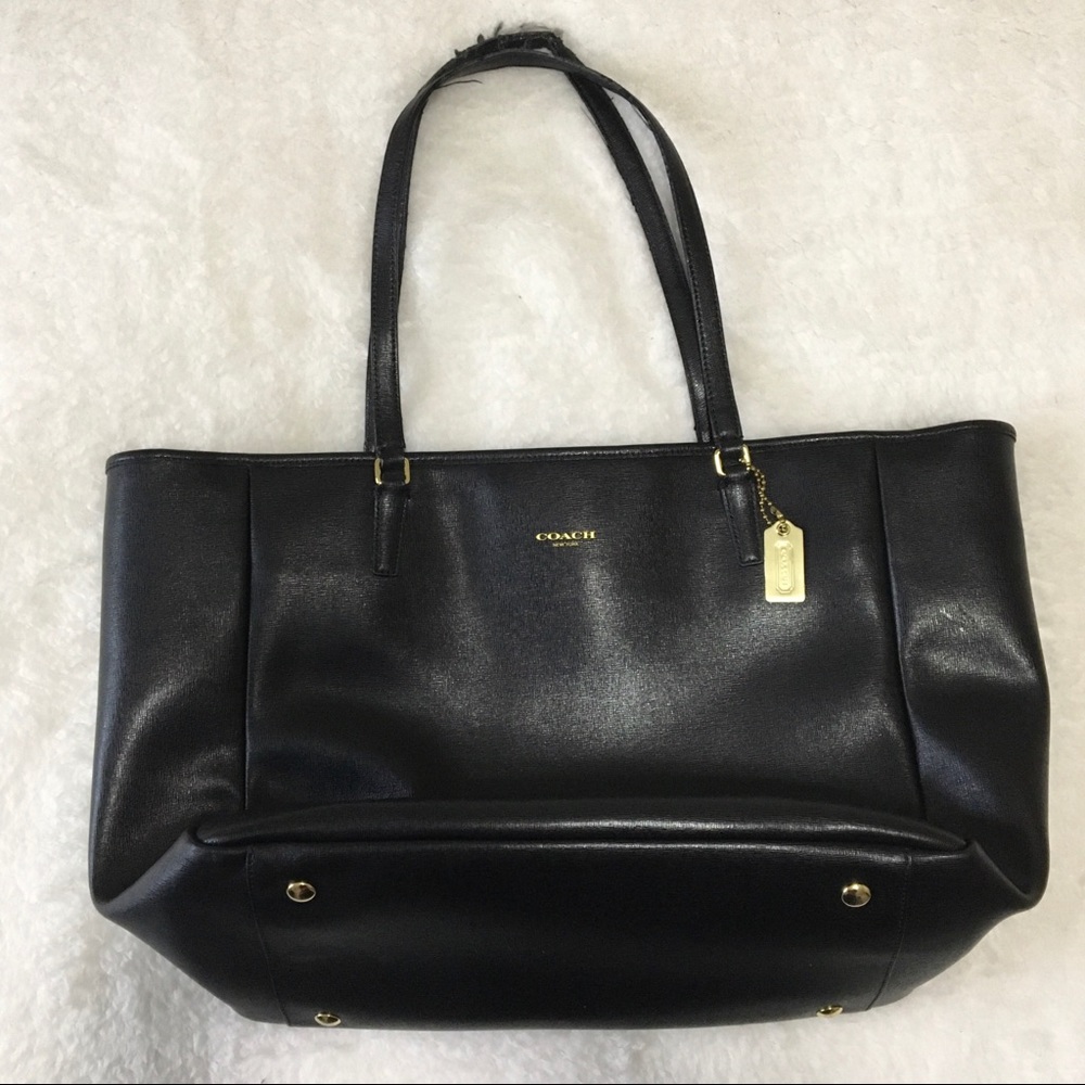 COACH Saffianio Leather Large City Tote